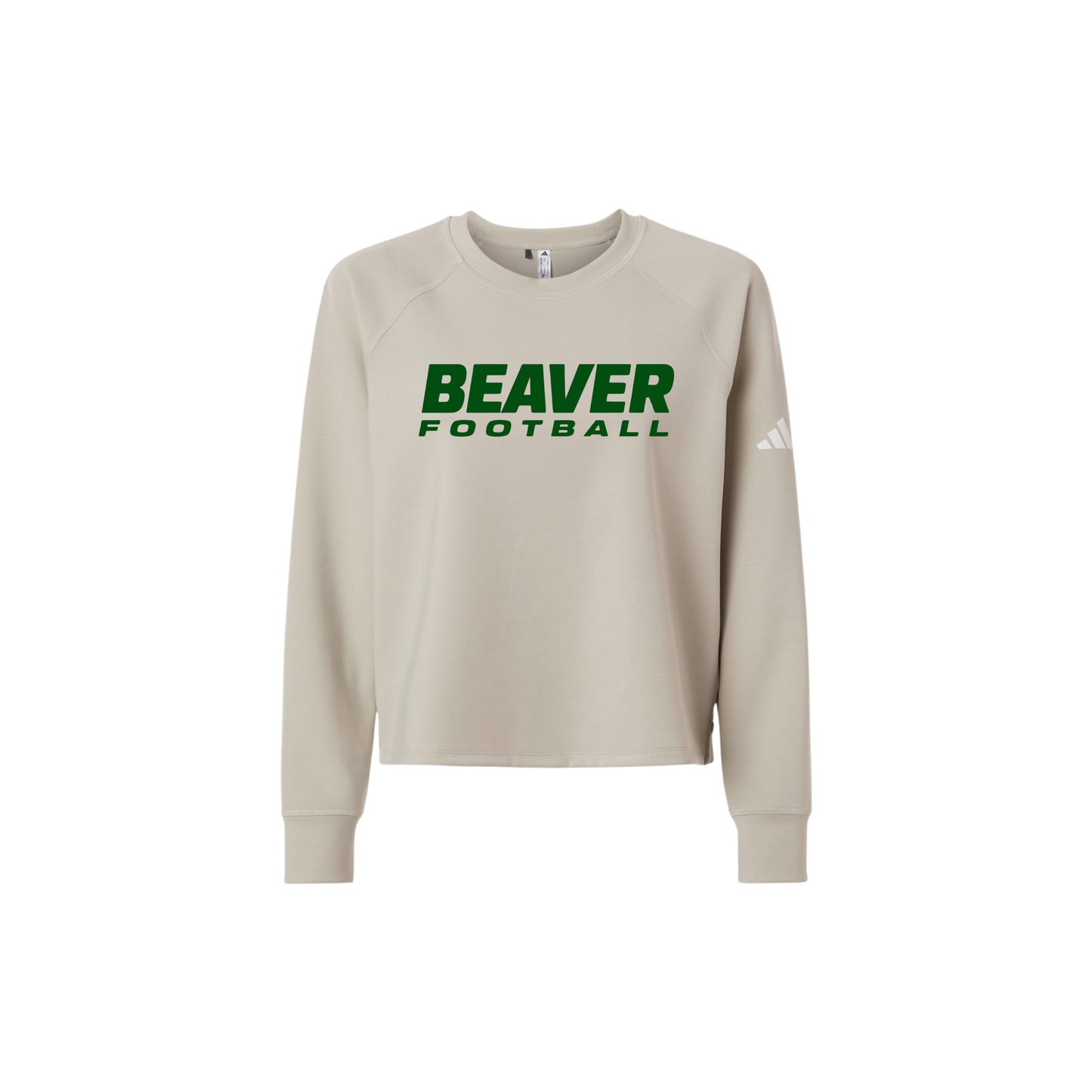 ADIDAS Women's Beyond Side-Snap Crewneck Sweatshirt - A1014 - TAN 12
