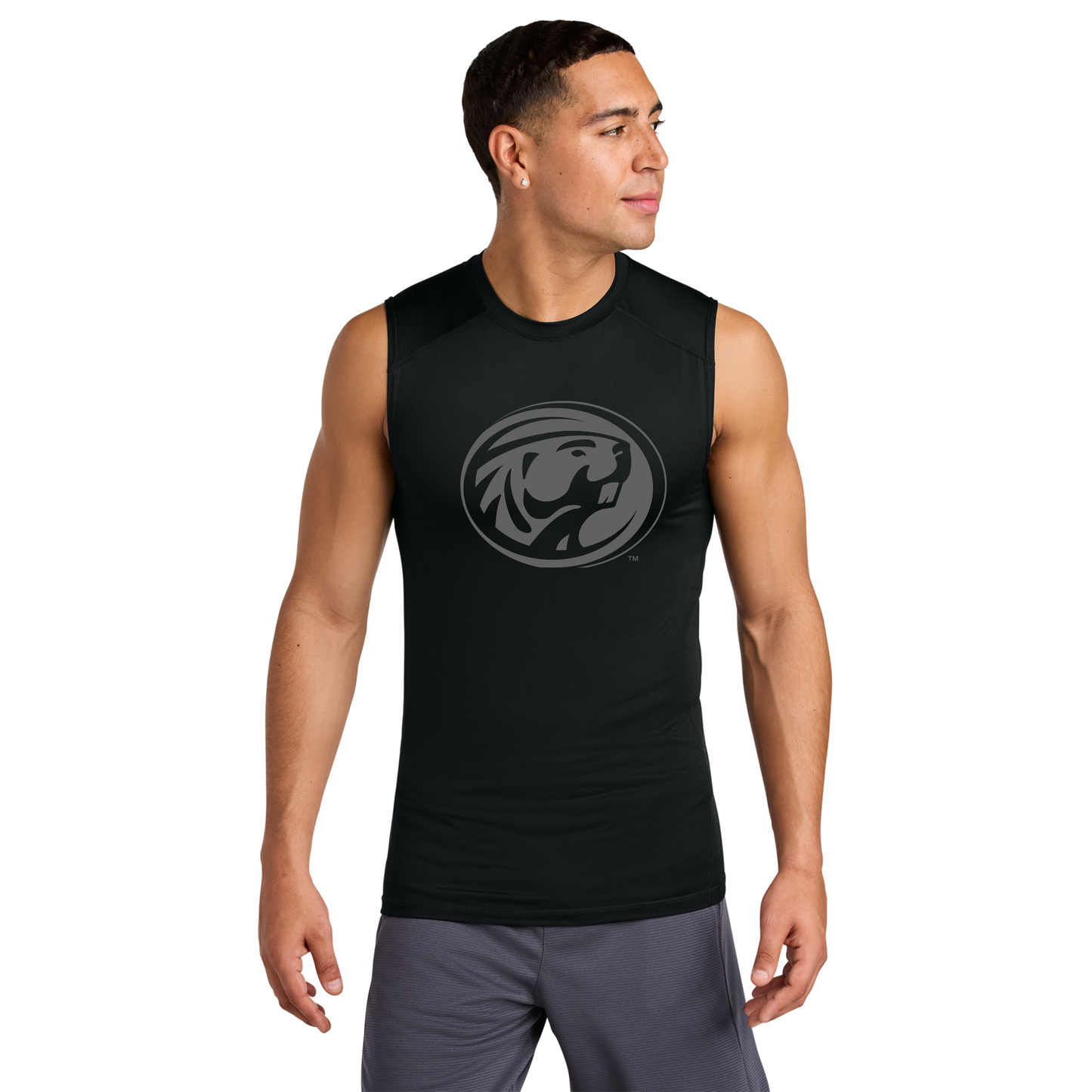 ST121SL Sport-Tek® PosiCharge® Compression Sleeveless Tee - BLACK 13C