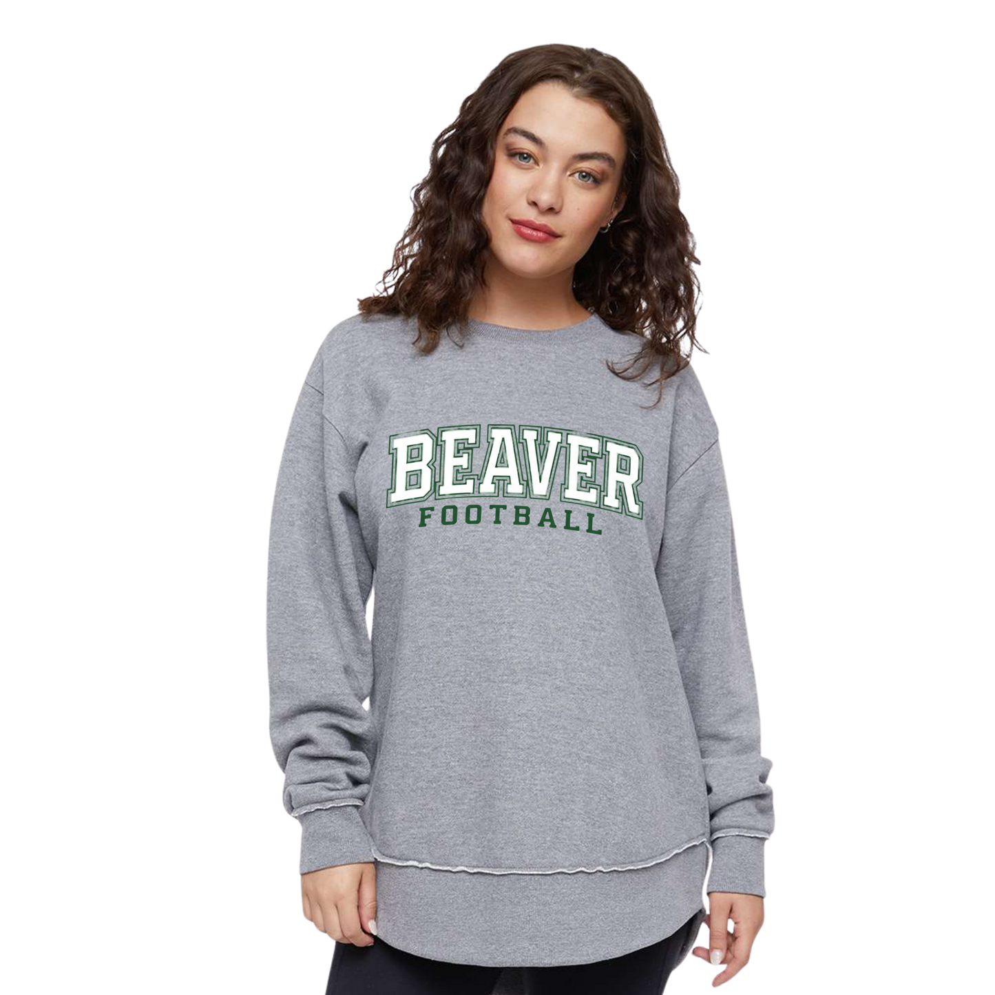 Women's Lat Fleece Weekend Crewneck - Granite Grey 5