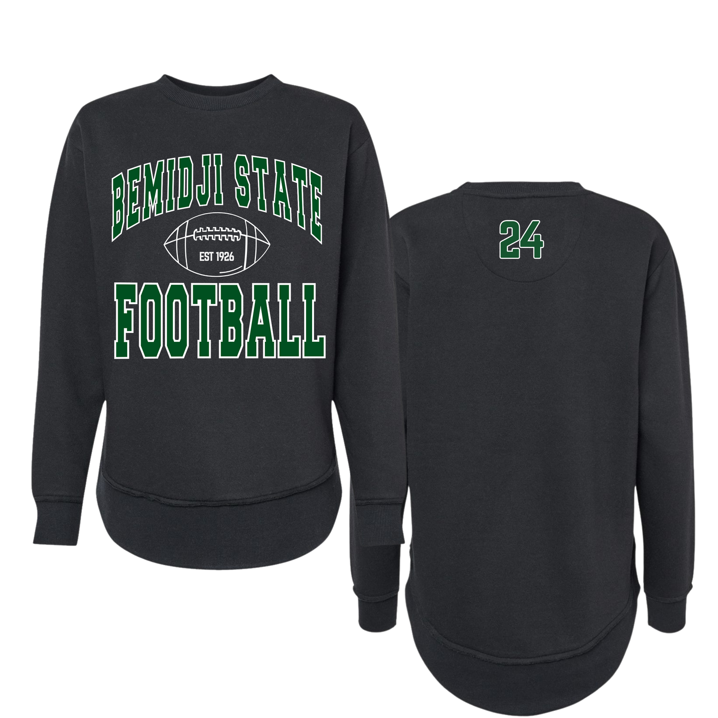 ***CUSTOMIZABLE*** Women's Lat Fleece Weekend Crewneck- (BLACK 8)
