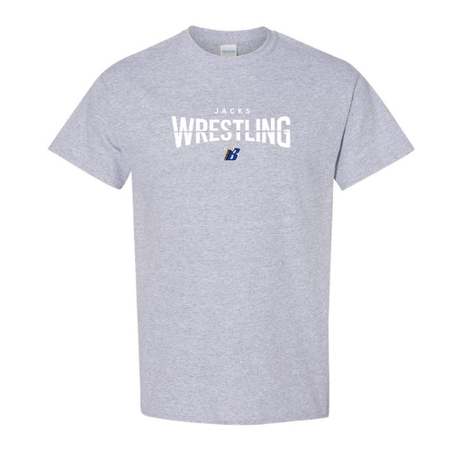 Adult Gildan Light Cotton T-Shirt - Sports Grey (BHS Wrestling 1)