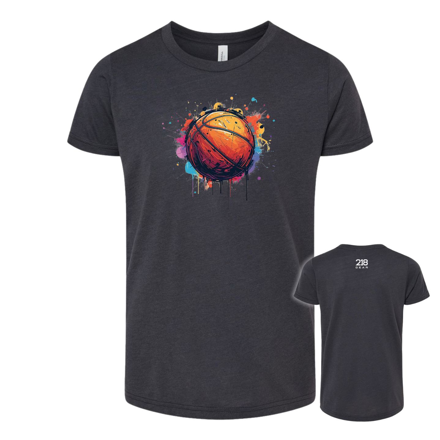 Triblend Basketball Tee - Dark Grey (Basketball 6)