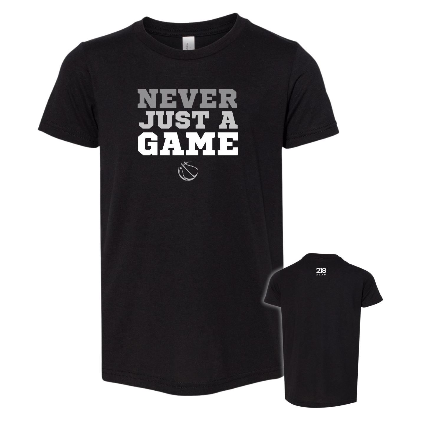 Triblend Basketball Tee - Solid Black (Basketball 10)