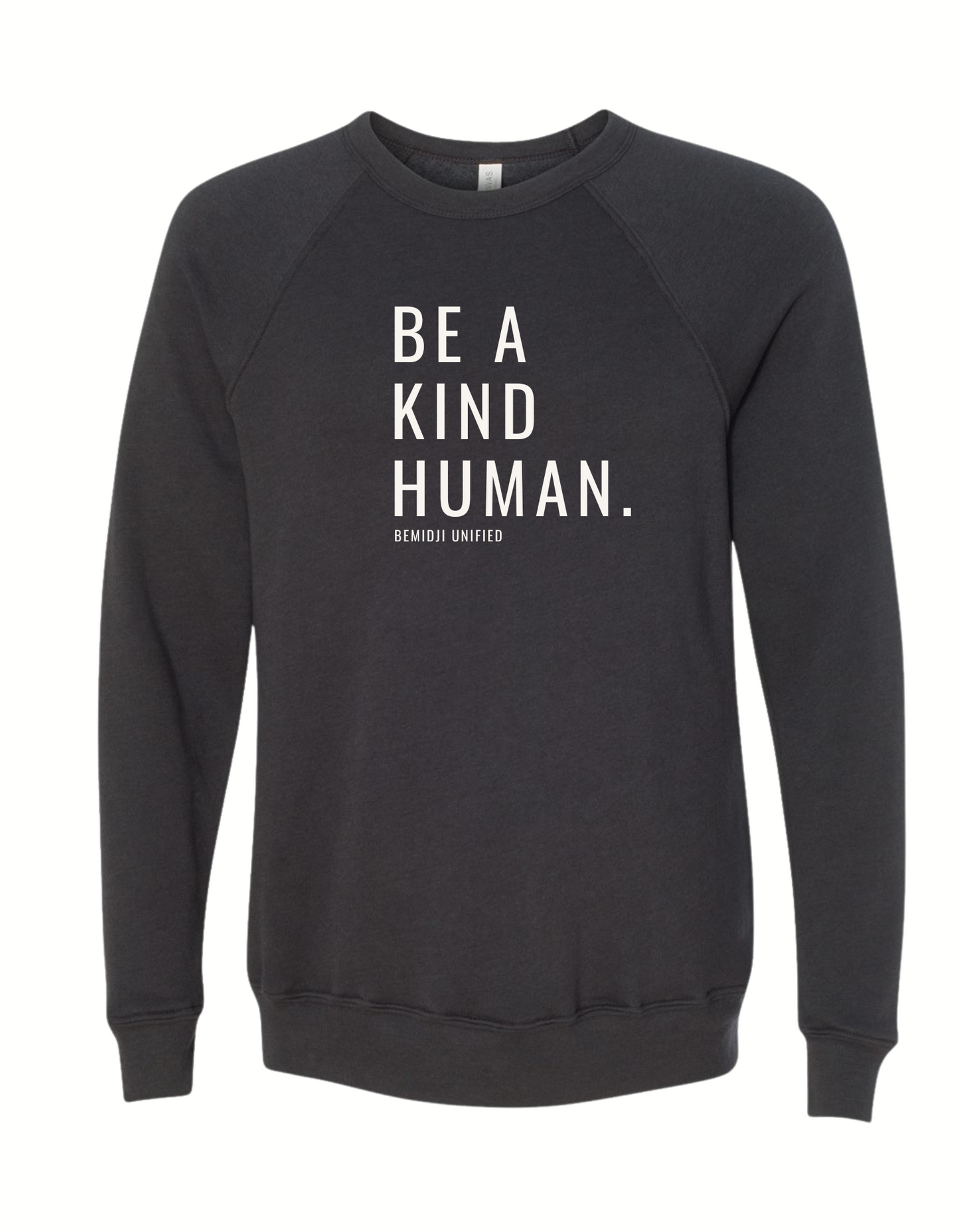 Adult Unisex Bella Canvas Sponge Fleece Crewneck Sweatshirt - Choose to Include -  Dark Grey (Bemidji Unified)