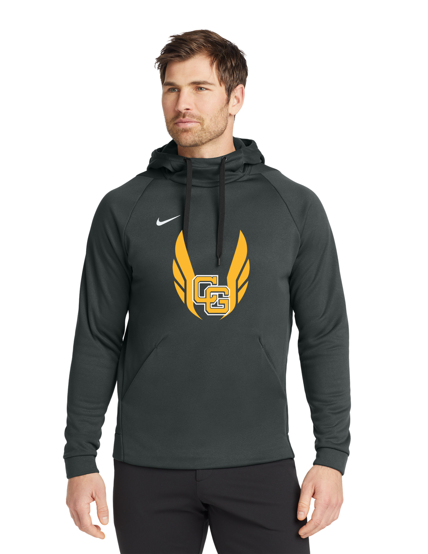 Nike Therma-FIT Pullover Fleece Hoodie- CHARCOAL (CG-2)