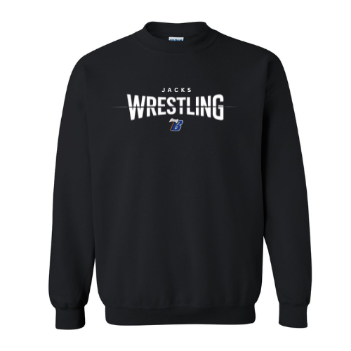 Adult Unisex Gildan Heavy Blend Crewneck Sweatshirt - BLACK (BHS Wrestling 1)