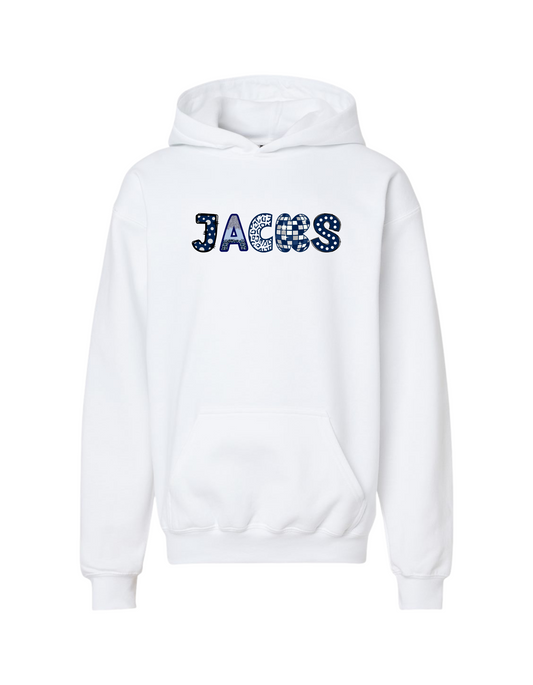 Youth Gildan Midweight Hooded Sweatshirt - WHITE (BHS)