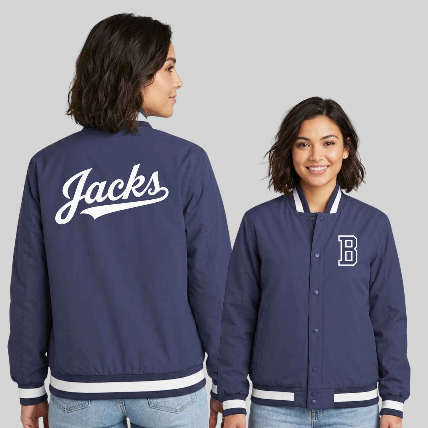 Sport-Tek® Insulated Varsity Jacket- NAVY (BHS Tennis)