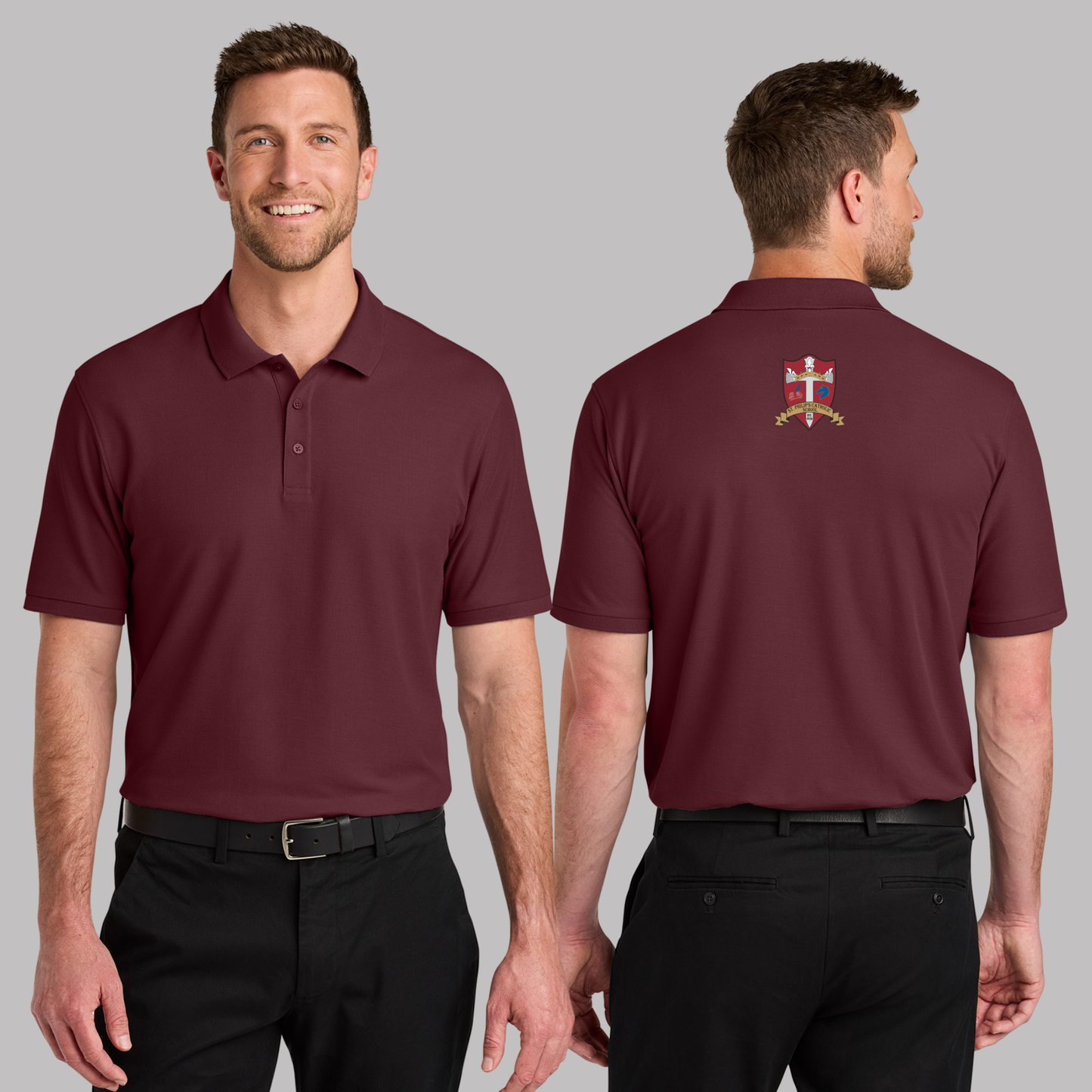 Port Authority® Wearever Signature Pique Polo - K200 - BURGUNDY (S.P)
