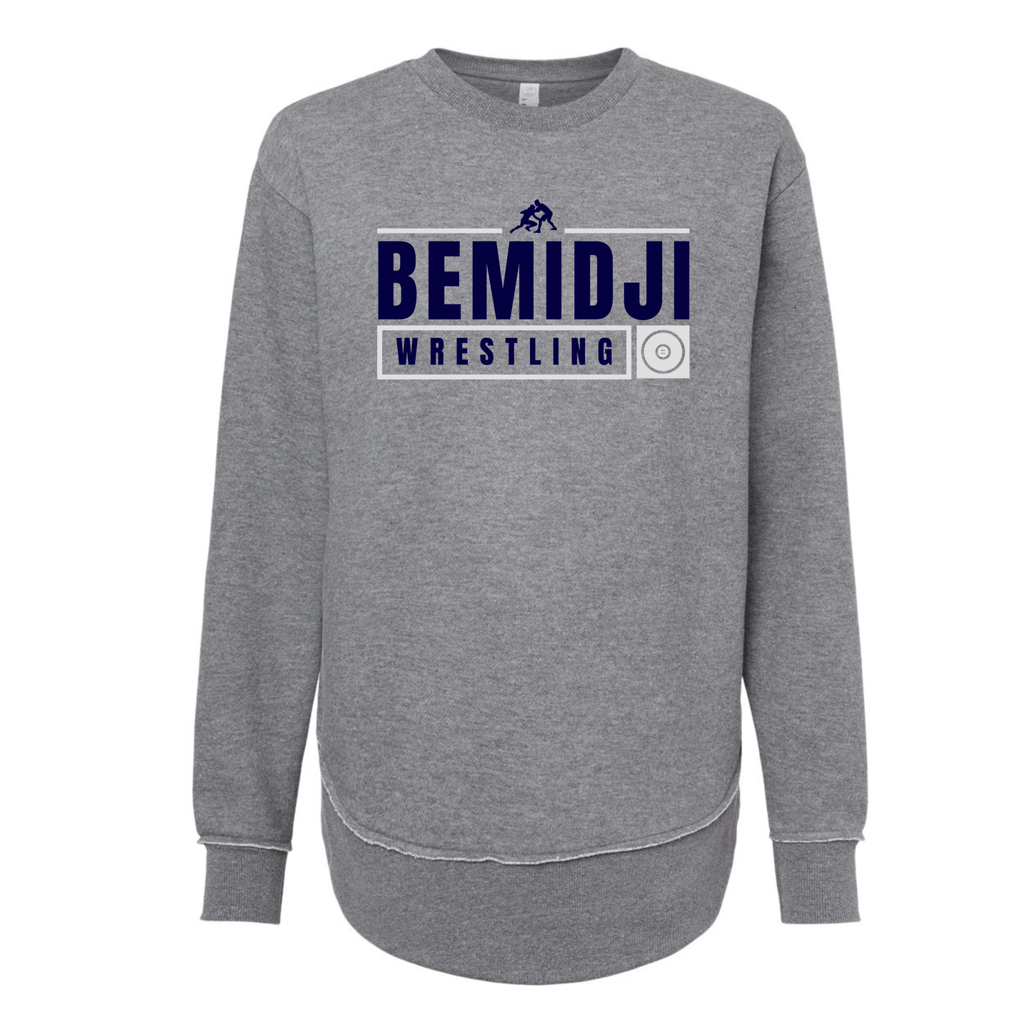 Women's Lat Fleece Weekend Crewneck - GREY (BYW - 2)