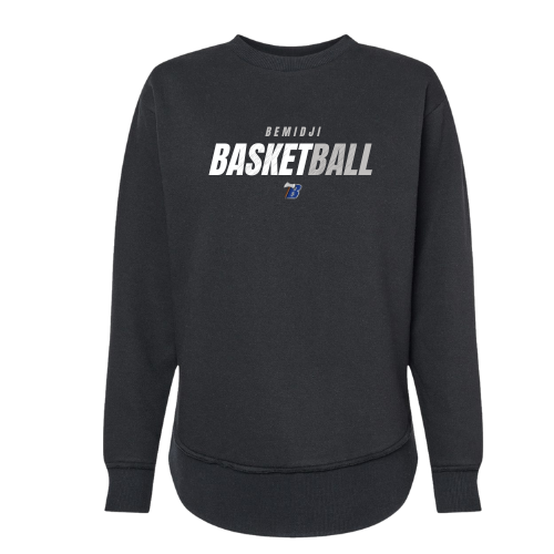 Women's Lat Fleece Weekend Crewneck - BLACK (BHS Basketball)