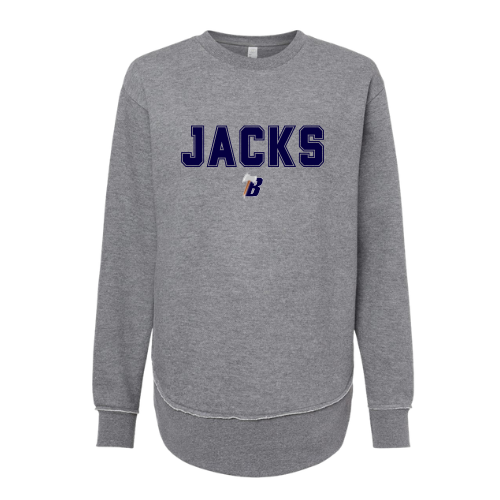 Women's Lat Fleece Weekend Crewneck - GREY (BEMIDJI LUMBERJACKS 16)