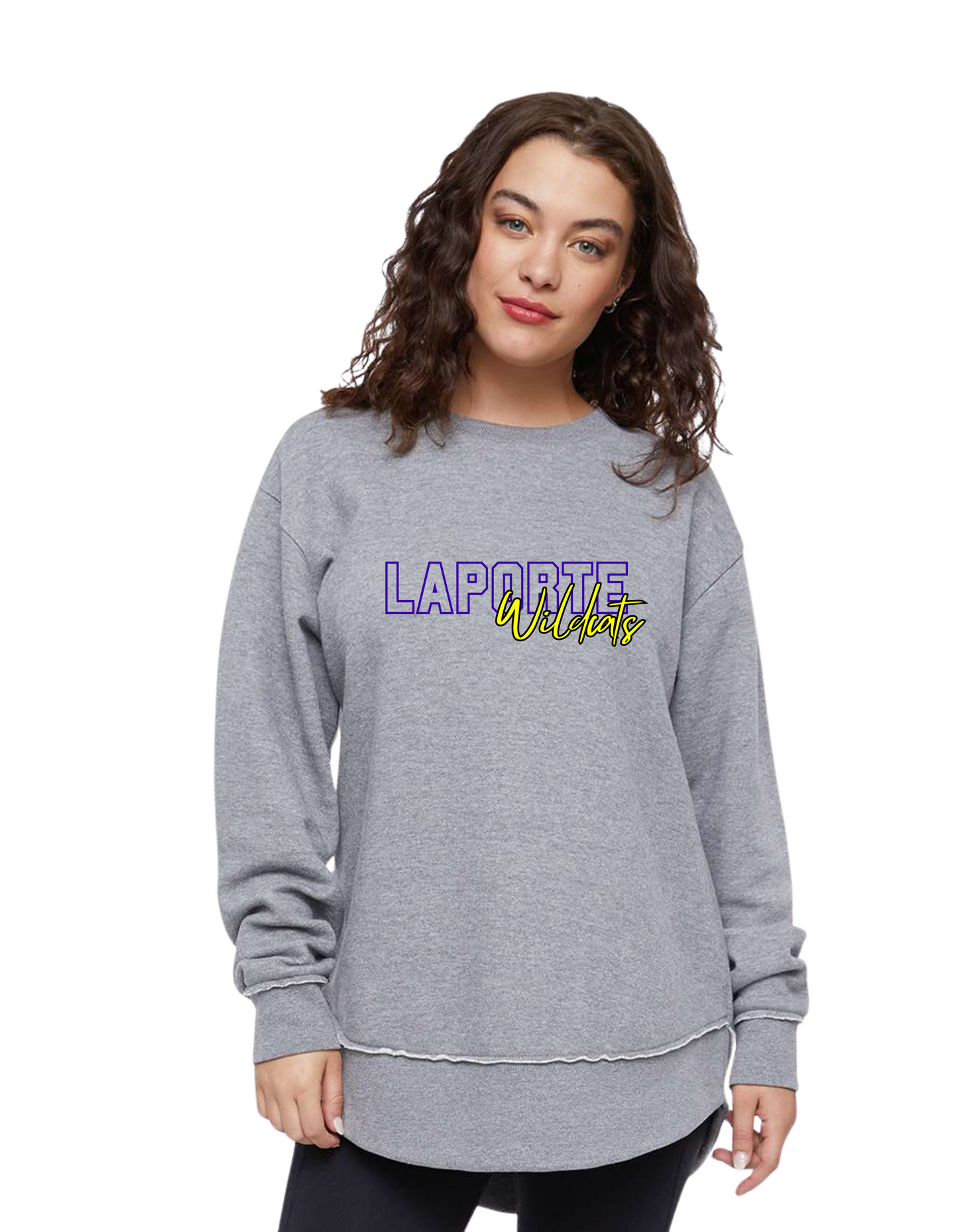Women's Lat Fleece Weekend Crewneck - Granite Grey (Laporte)