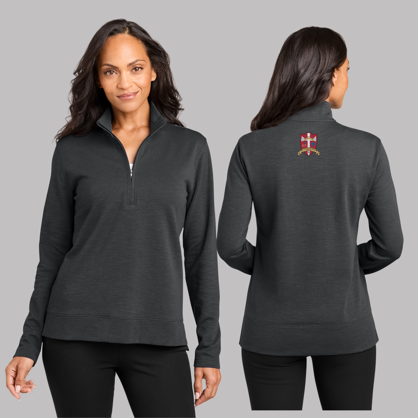 LK821 Port Authority® Women’s Breakwater 1/4-Zip - GREY STEEL (S.P)