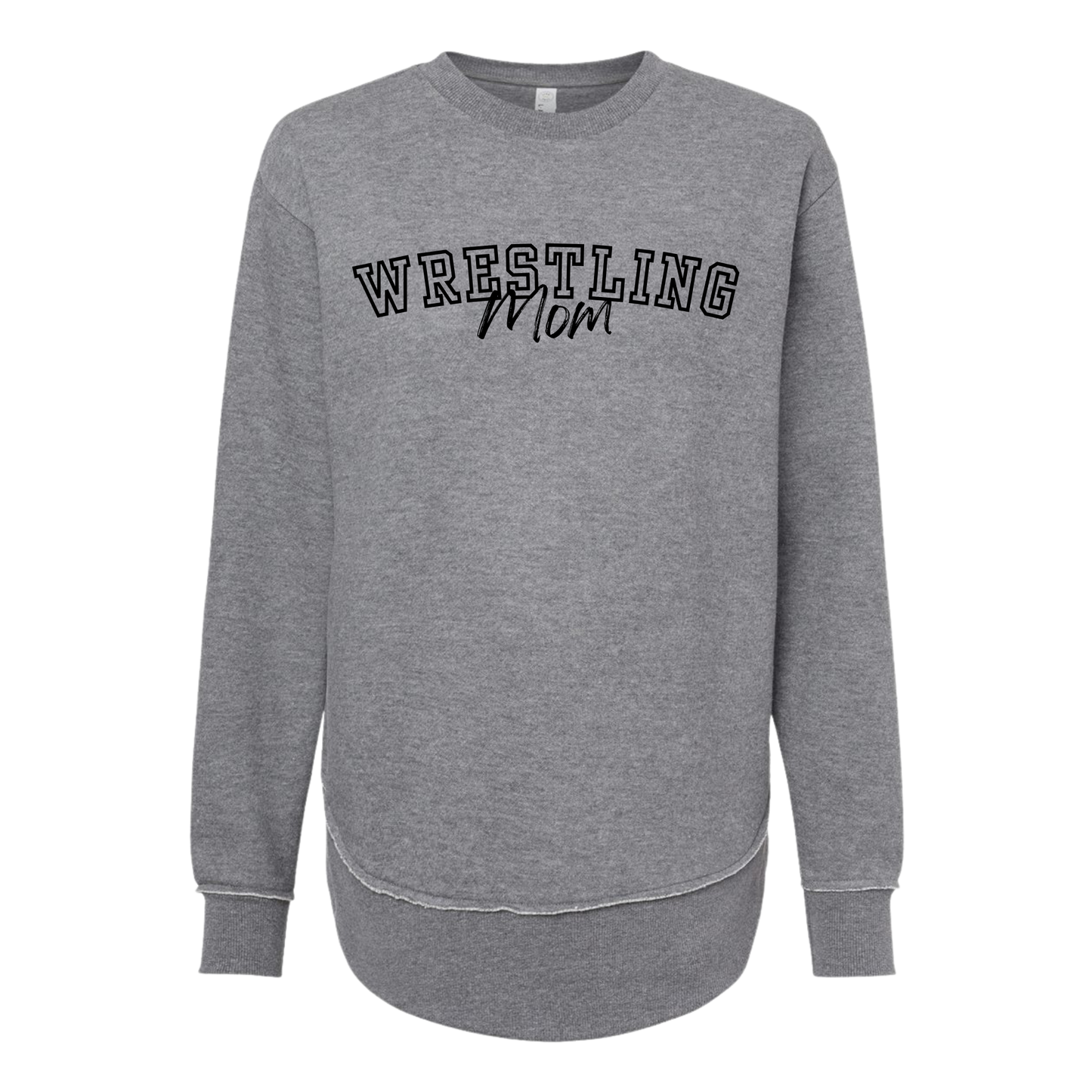 Women's Lat Fleece Weekend Crewneck - GREY (NYWA Wrestling)