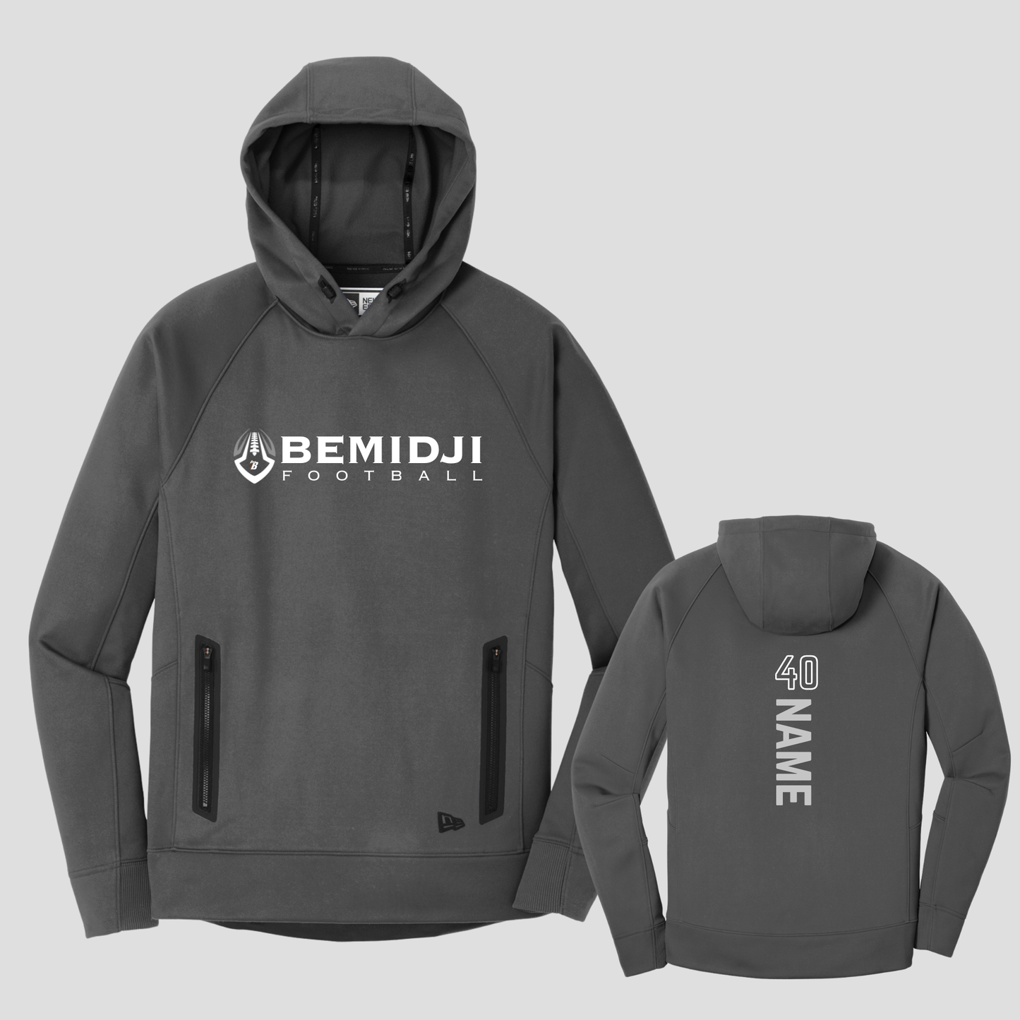 * CUSTOMIZABLE * New Era® Venue Fleece Pullover Hoodie - NEA520- GRAPHITE (FB 2B)