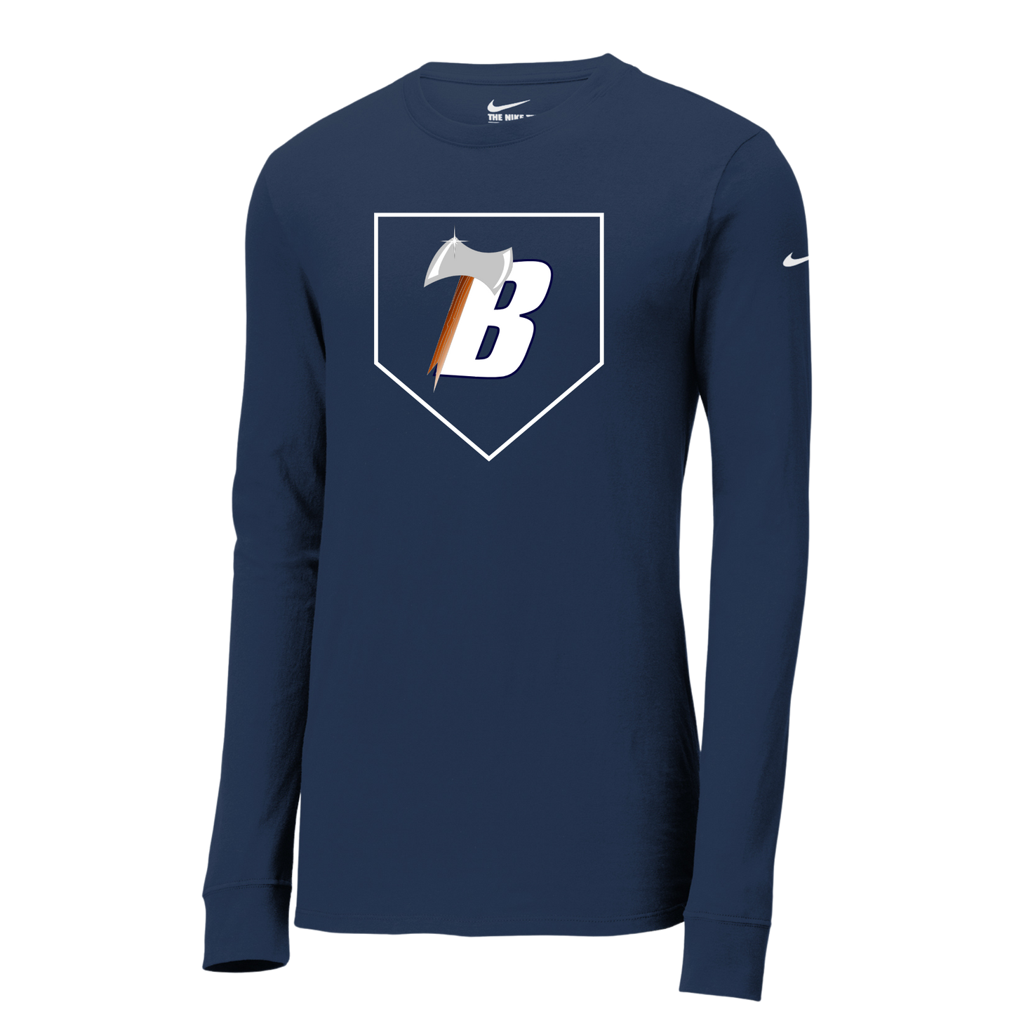 Nike Dri-FIT Cotton/Poly Long Sleeve Tee - NAVY (SB)