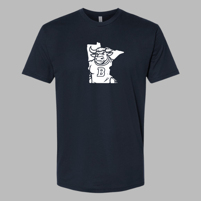 **CLEARANCE ITEM** Next Level Tee - NAVY (BEMIDJI LUMBERJACKS 20)