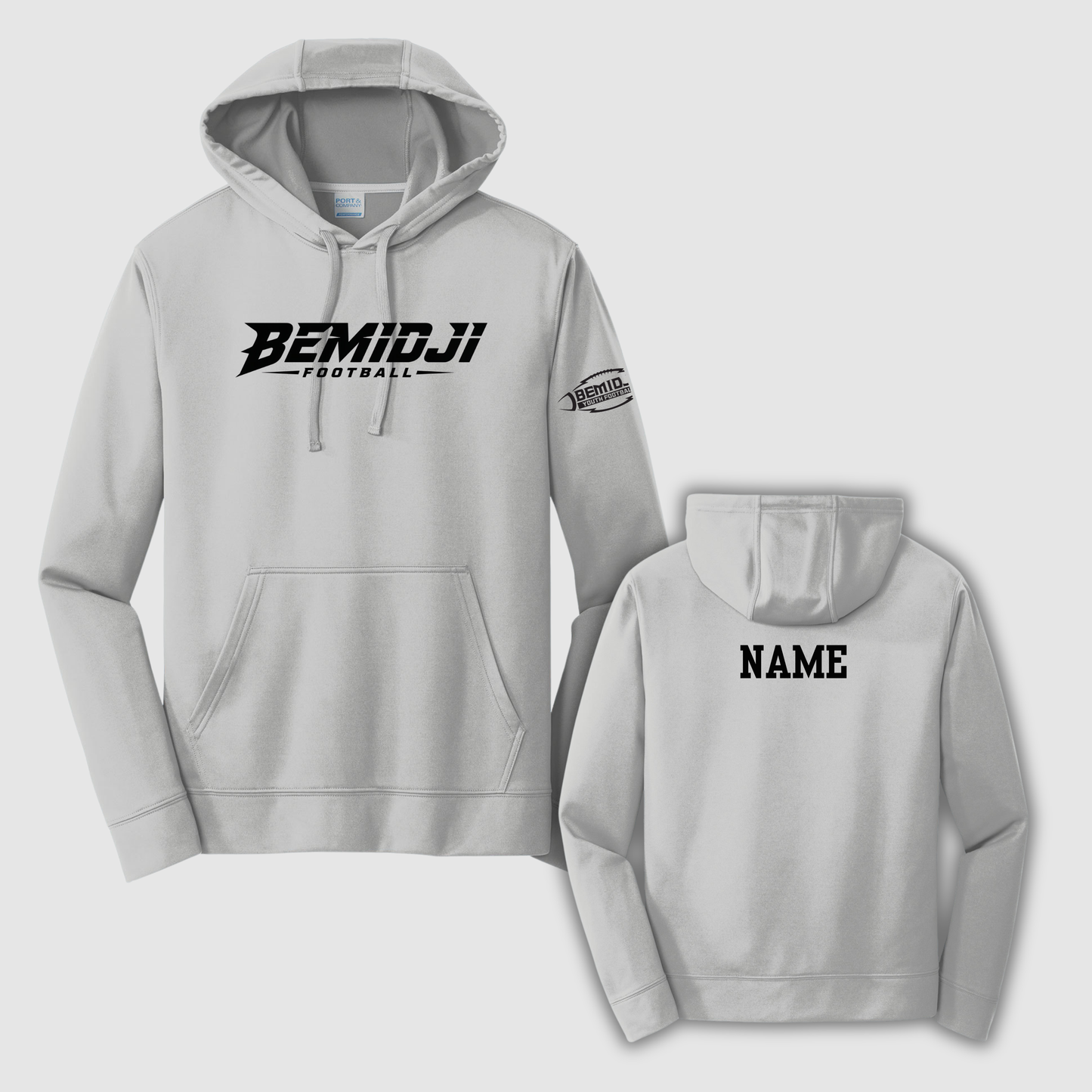 Port & Co™ Performance Fleece Pullover Hooded Sweatshirt - (SILVER) BYF2026