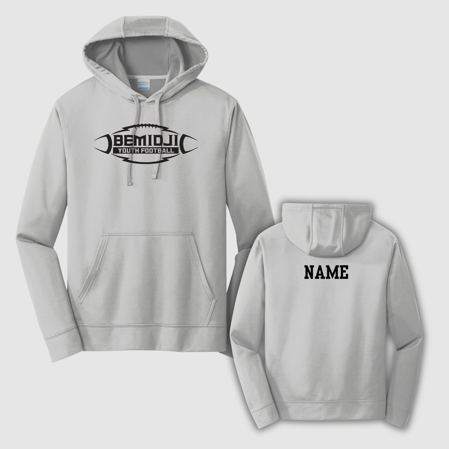 Port & Co™ Performance Fleece Pullover Hooded Sweatshirt - (SILVER) BYF2026