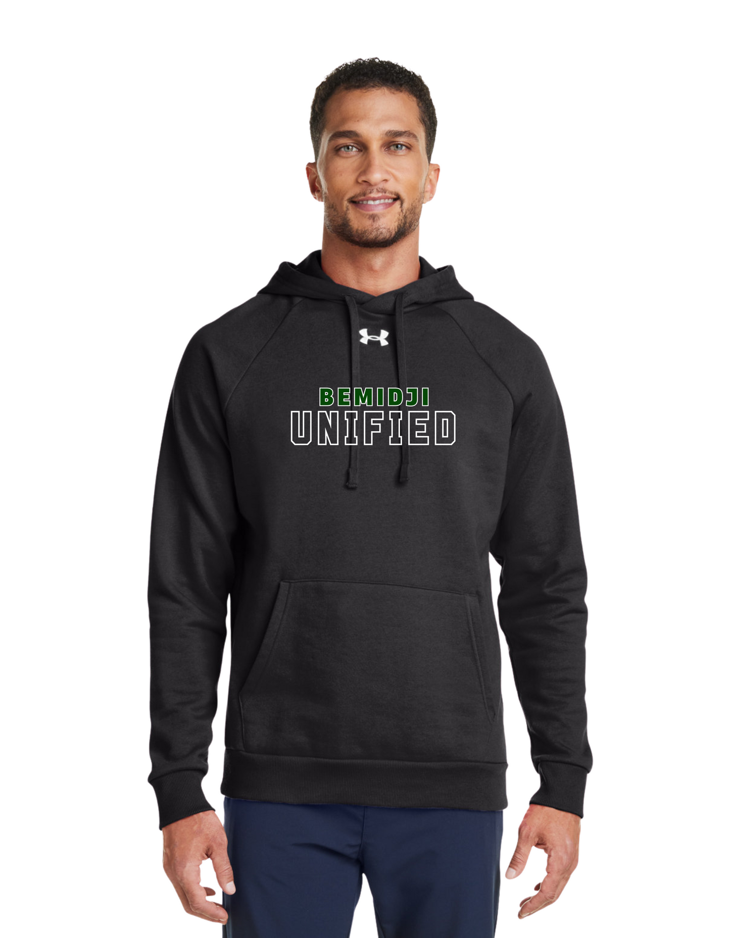 Men's Under Armour Hooded Sweatshirt BLACK (BSU Unified)