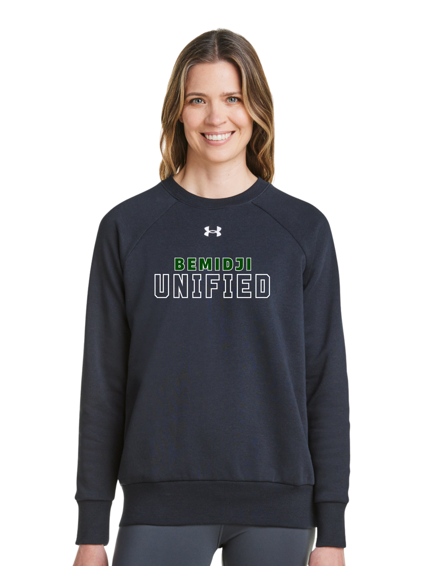 Under Armour Women's Fleece Crewneck - BLACK (BSU Unified)