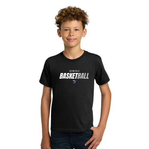 Youth Gildan Heavy Cotton T-Shirt - BLACK (BHS Basketball)
