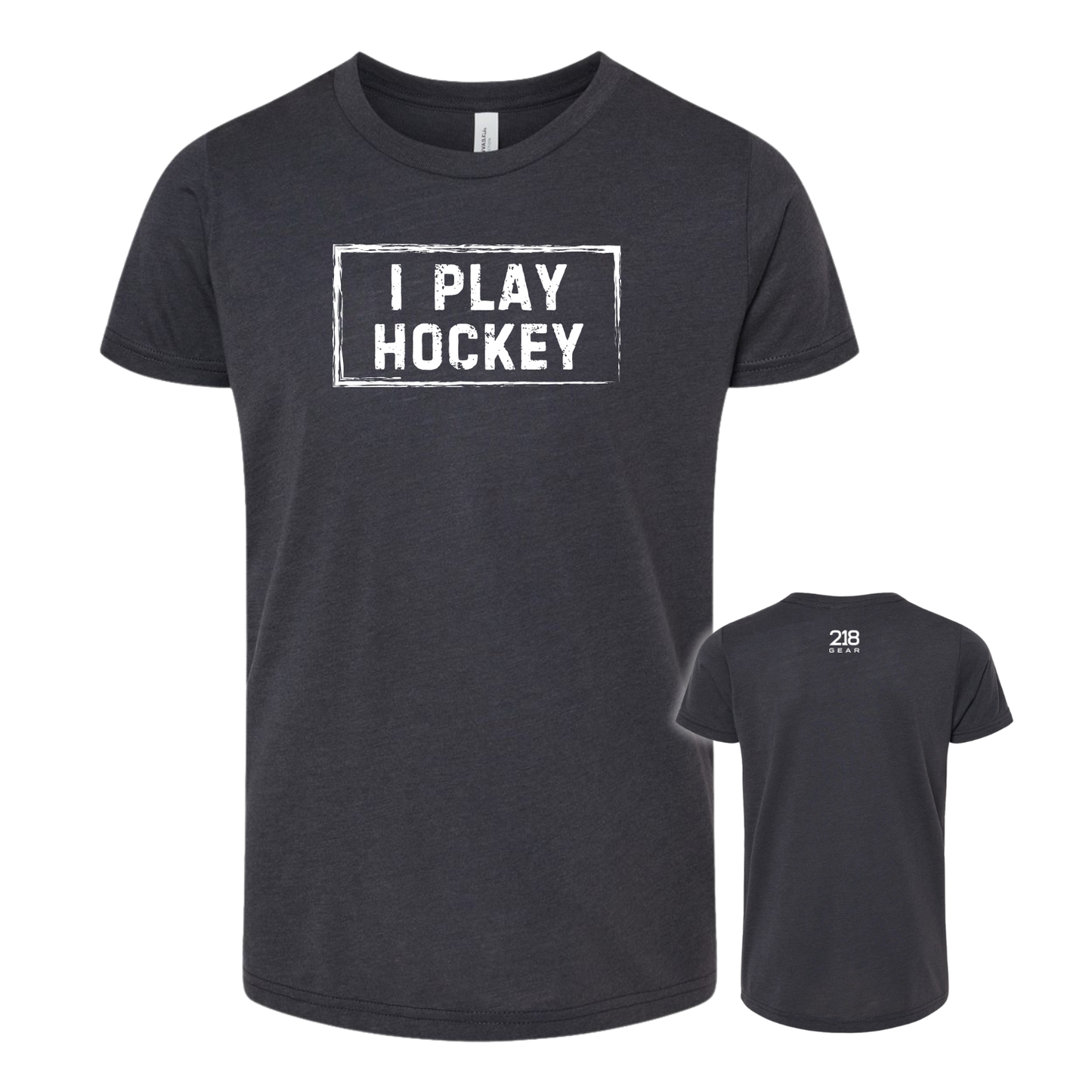 Triblend Hockey Tee - Dark Grey (Hockey 1)