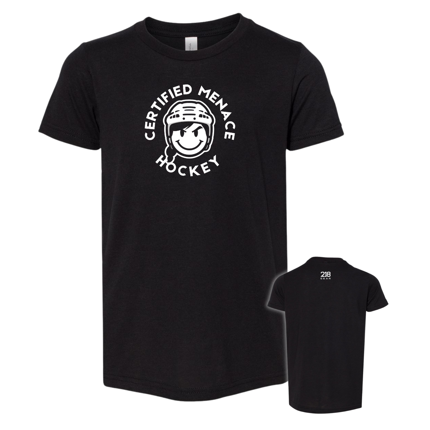 Triblend Hockey Tee - Solid Black (Hockey 18)