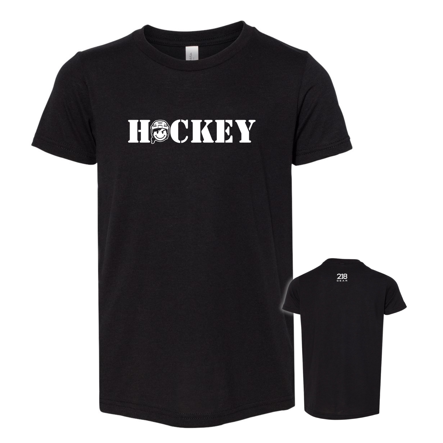 Triblend Hockey Tee - Solid Black (Hockey 9)