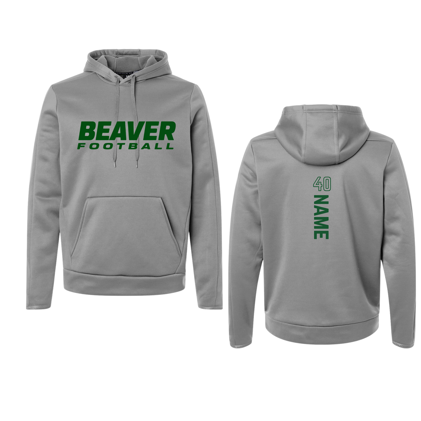 *CUSTOMIZABLE*   Under Armour Men's Armour Fleece Pro Hooded Sweatshirt - 6010164 GREY 12