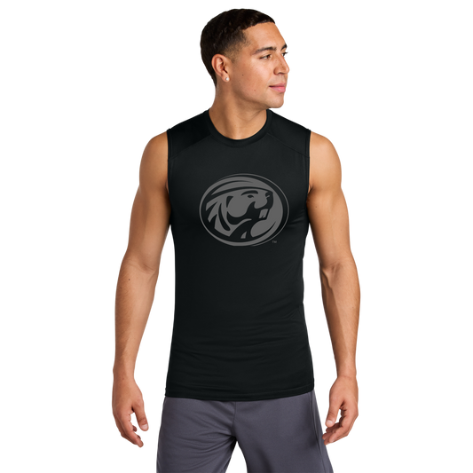ST121SL Sport-Tek® PosiCharge® Compression Sleeveless Tee - BLACK 13C