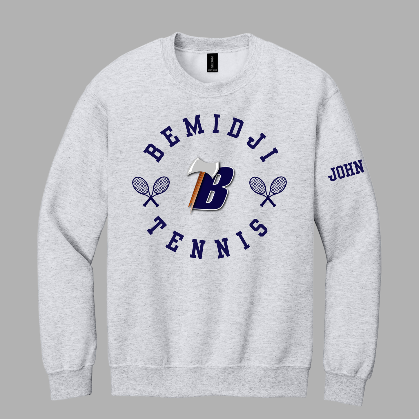 Gildan Heavy Cotton Crewneck - ASH (BHS Tennis)