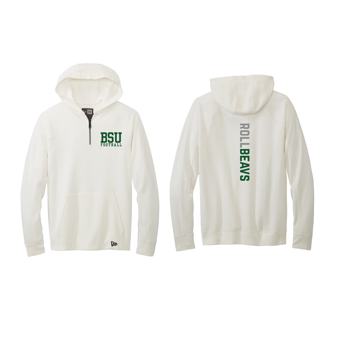 NEA541 New Era® STS 1/4-Zip Hoodie - WHITE 3B