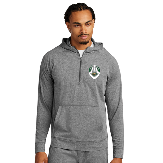 ST856 Sport-Tek® Sport-Wick® Stretch 1/2-Zip Hoodie - CHARCOAL GREY HEATHER 4B