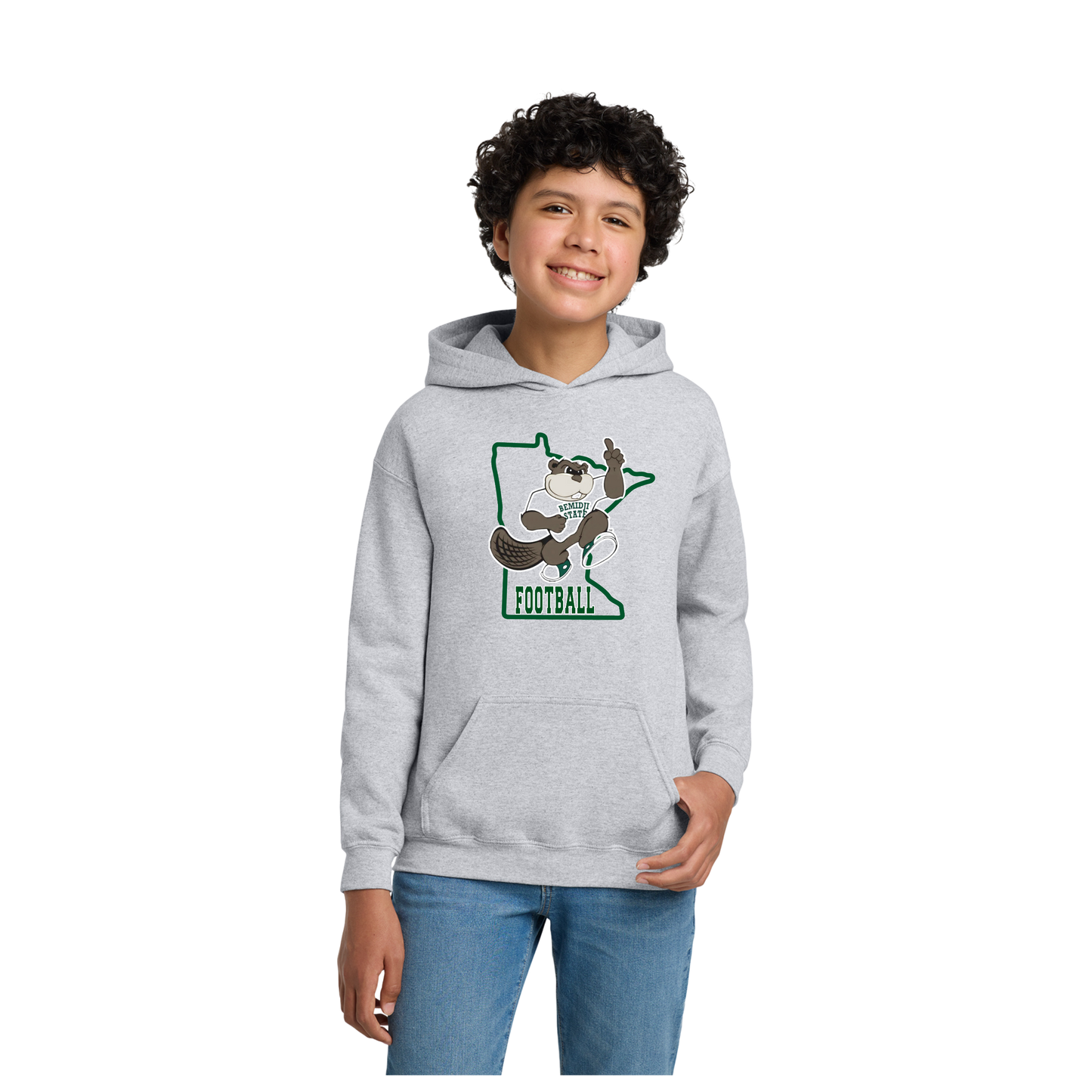 18500B Gildan® Youth Heavy Blend™ Hooded Sweatshirt - ASH GREY 6