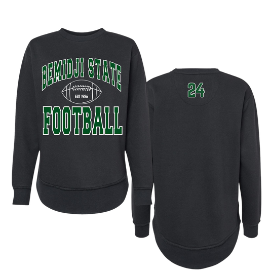 ***CUSTOMIZABLE*** Women's Lat Fleece Weekend Crewneck- (BLACK 8)