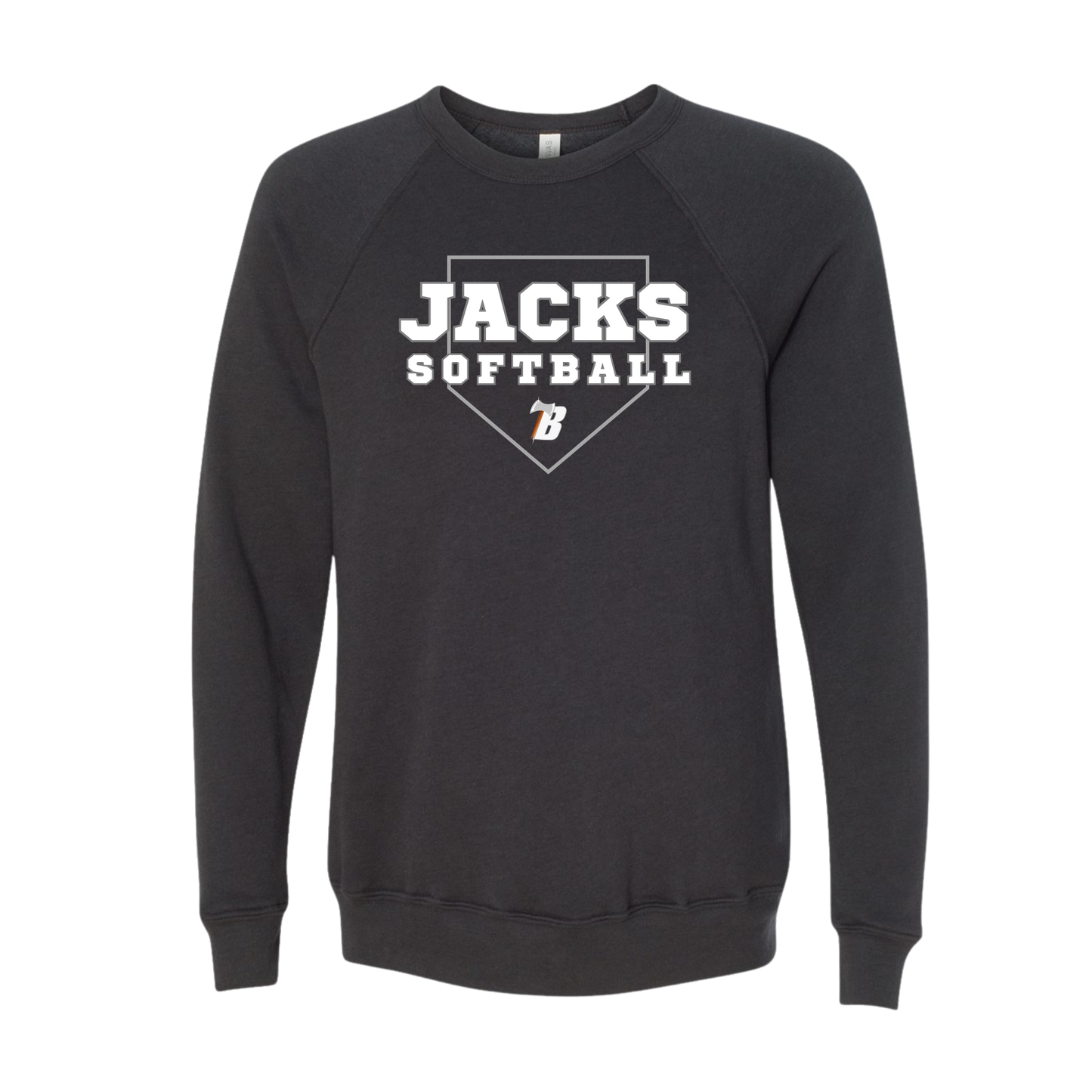 BELLA+CANVAS® Unisex Sponge Fleece Raglan Sweatshirt - CHARCOAL (SB)
