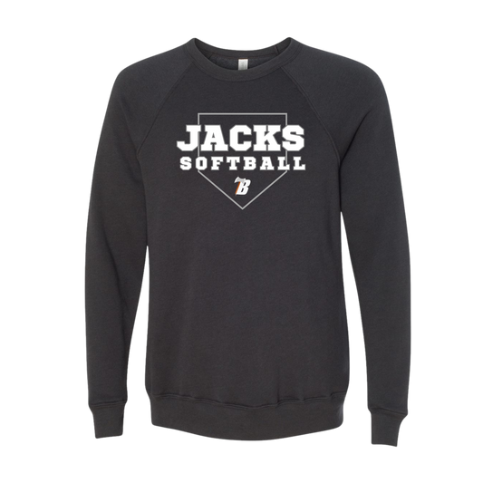 BELLA+CANVAS® Unisex Sponge Fleece Raglan Sweatshirt - CHARCOAL (SB)