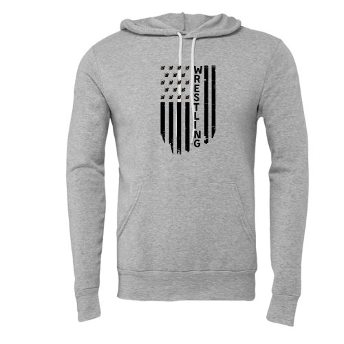 Adult Unisex Bella Canvas Sponge Fleece Hoodie Sweatshirt - Athletic Grey (BHS Wrestling 3)