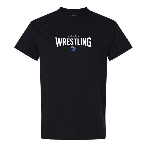 Adult Gildan Heavy Cotton T-Shirt - BLACK (BHS Wrestling 1)