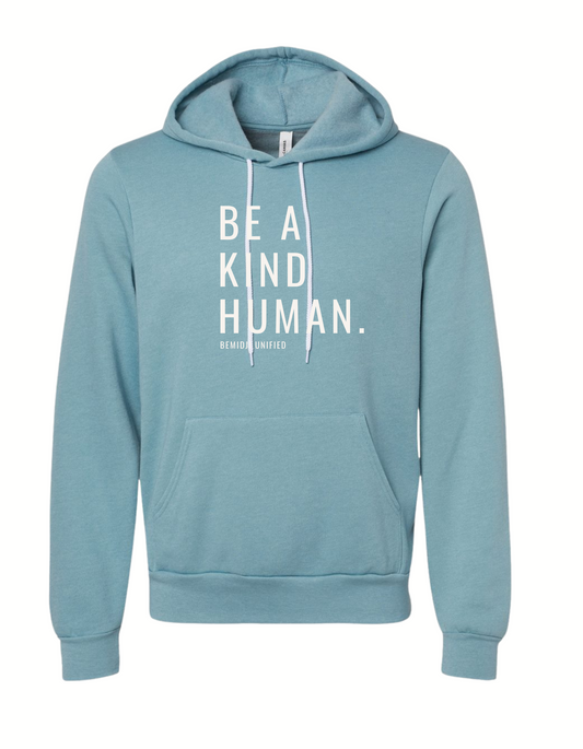 Adult Unisex Bella Canvas Sponge Fleece Hoodie Sweatshirt - Heather Blue Lagoon (Bemidji Unified)