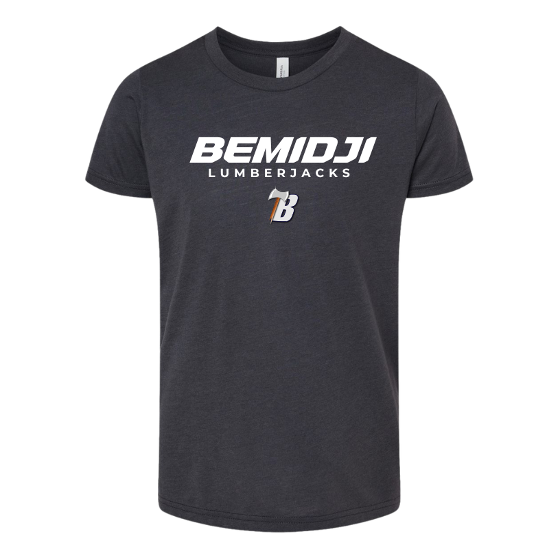 Bella Canvas Triblend Tee - SOLID DARK GREY (BEMIDJI LUMBERJACKS 7)
