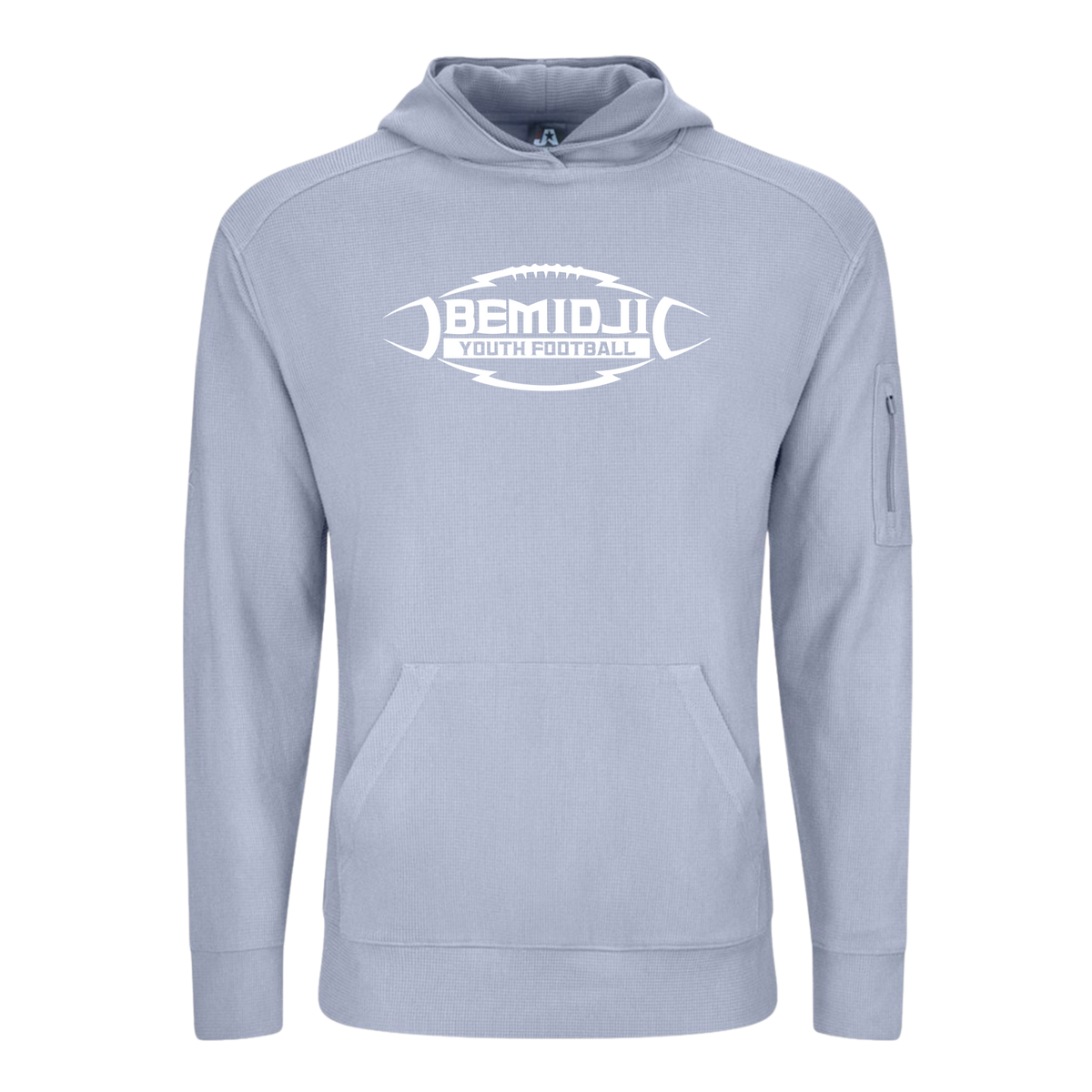 J. America Unisex Maverick Hooded Pullover - 8770 - Ice Grey 1