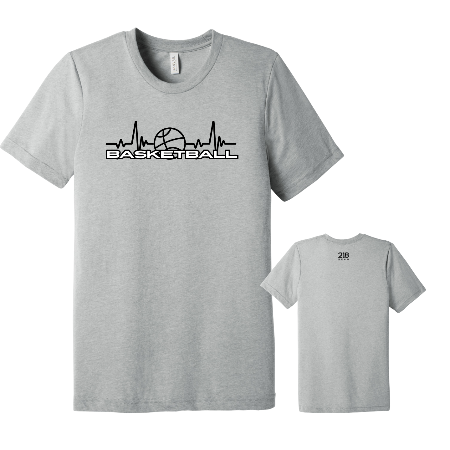 Triblend Basketball Tee - Athletic Grey (Basketball 11)