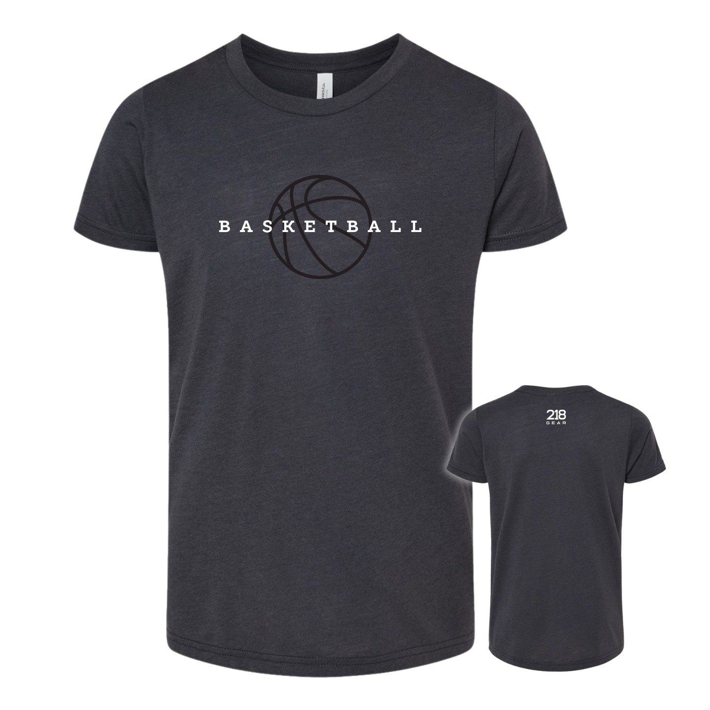 Triblend Basketball Tee - Dark Grey (Basketball 2)