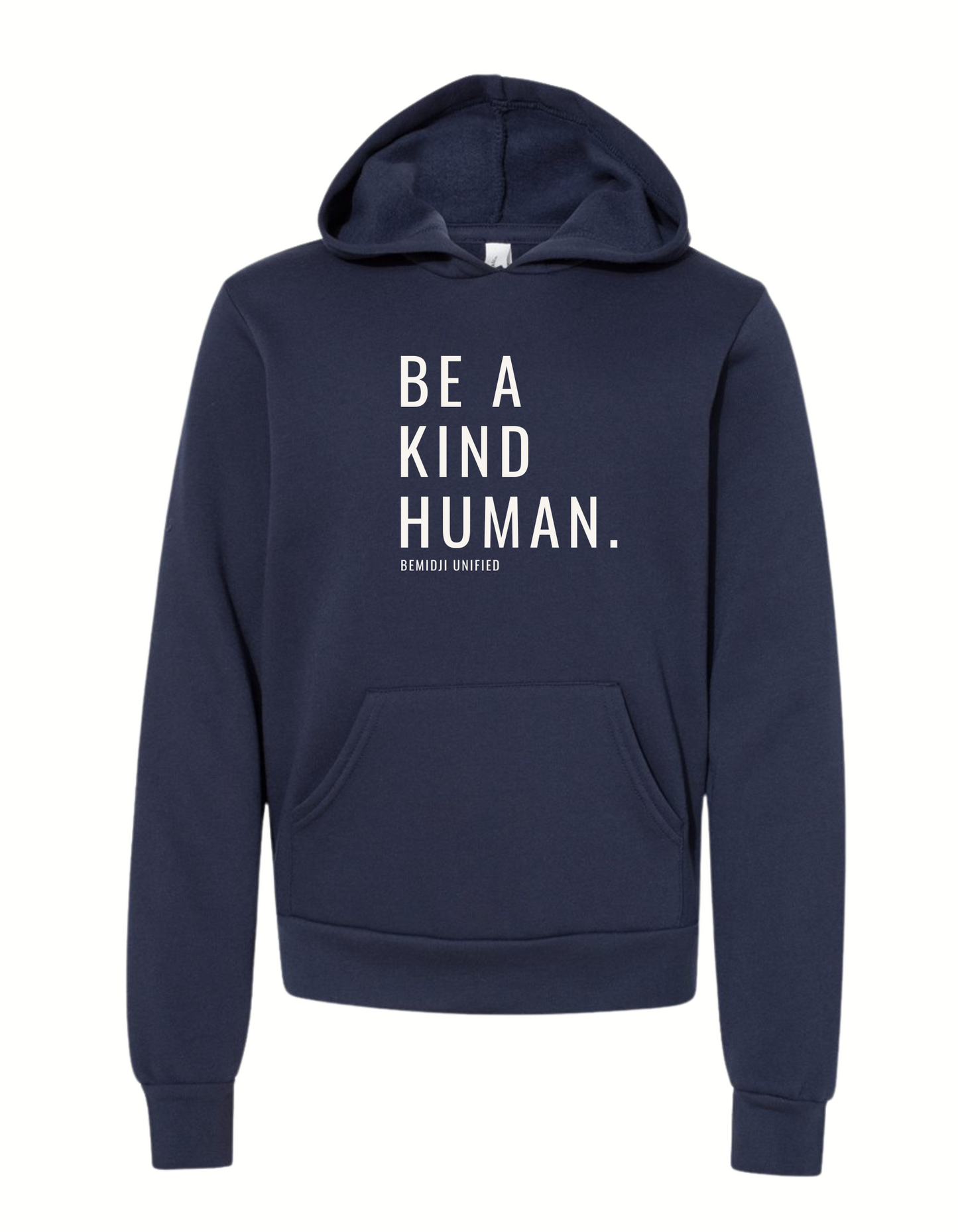 Youth Unisex Bella Canvas Sponge Fleece Hoodie Sweatshirt  - Navy (Bemidji Unified)