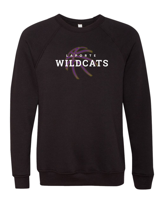 Adult Unisex Bella Canvas Sponge Fleece Crewneck Sweatshirt - BLACK (Laporte BB)