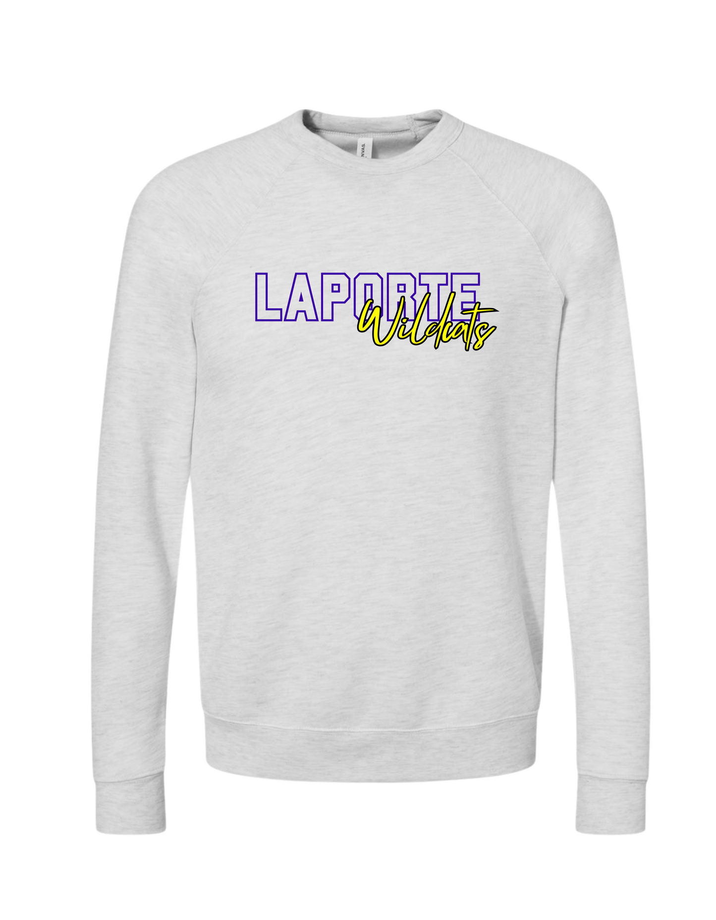 Adult Unisex Bella Canvas Sponge Fleece Crewneck Sweatshirt - Ash (Laporte)