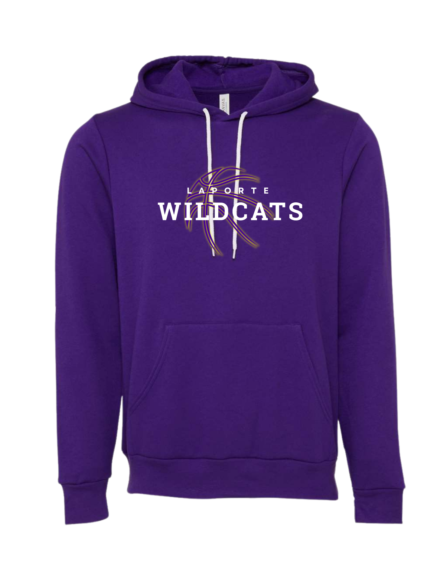 Adult Unisex Bella Canvas Sponge Fleece Hoodie Sweatshirt - PURPLE (Laporte BB)